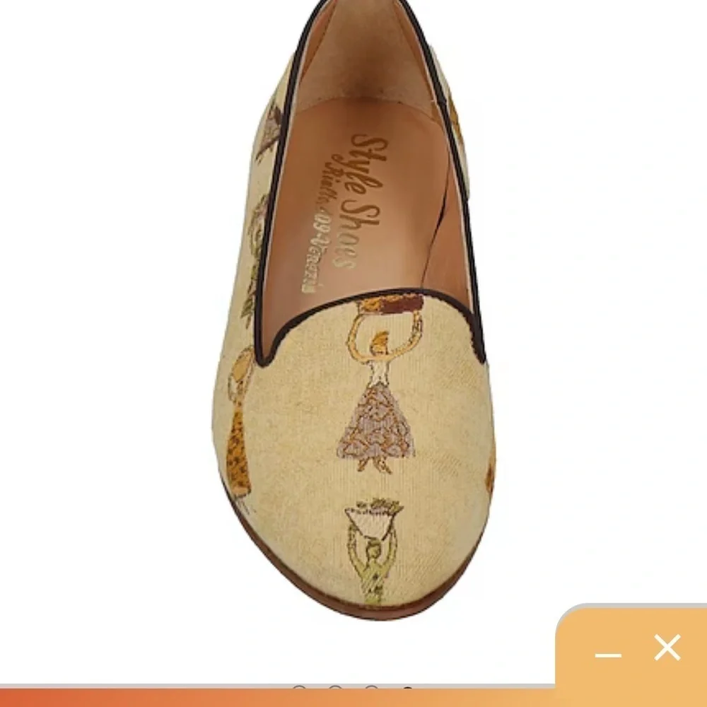 Stubbs & Wootton Embroidered Loafers – Size 5.5